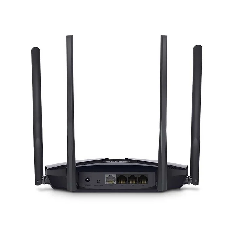 Рутер Mercusys MR80X, безжичен, трилентов Gigabit Wi-Fi 6, честота 2.4/5 GHz, WPA3