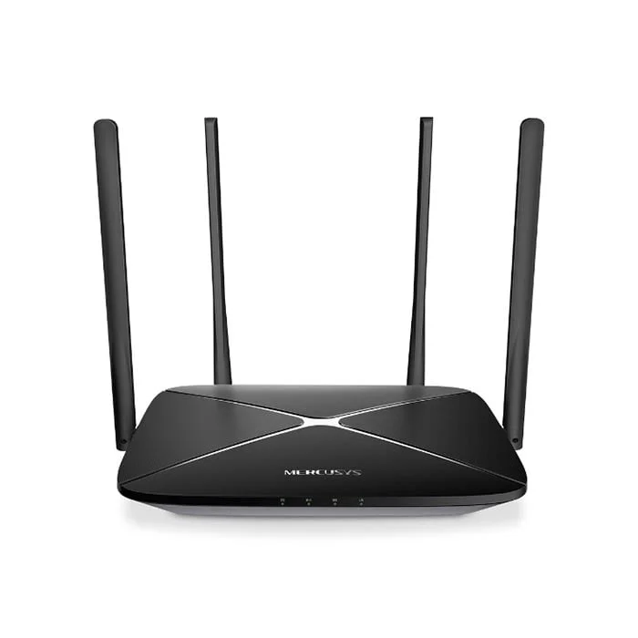 Рутер Mercusys AC10, AC1200, безжичен, 4 антени, 2.4/5 GHz, 3 Ethernet порта, черен