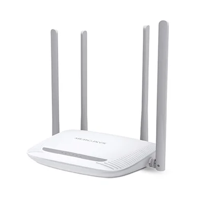 Рутер Mercusys MW325R N300, безжичен, 4 антени, 2.4 GHz, черен