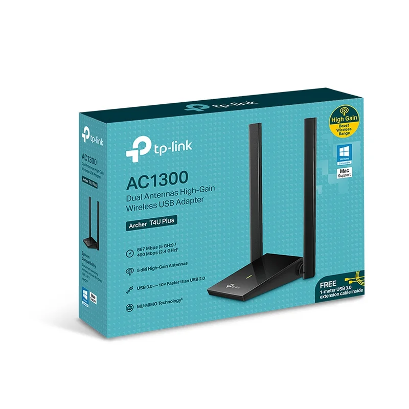 Адаптер за рутер TP-Link Archer T4U Plus AC1300
