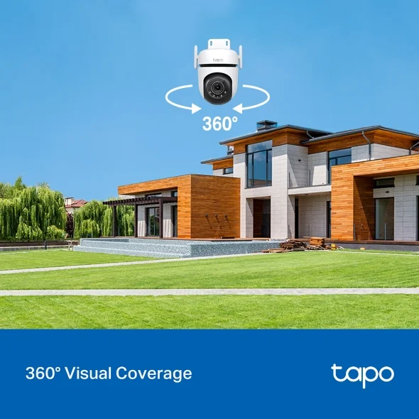 Охранителна камера Tp-Link Tapo C520WS, Pan/Tilt, 4MP, 3.2 mm, Wi-Fi, IP66