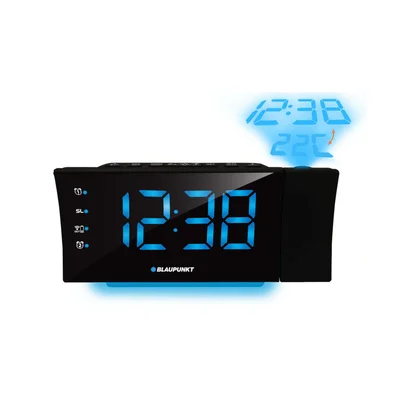 Радио часовник Blaupunkt CRP81USB, FM радио, USB, с прожекция, 5 V, 6 W, черен