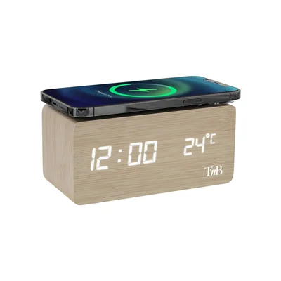 Часовник TNB Joy Dynamo, електронен, LED, с безжично зарядно