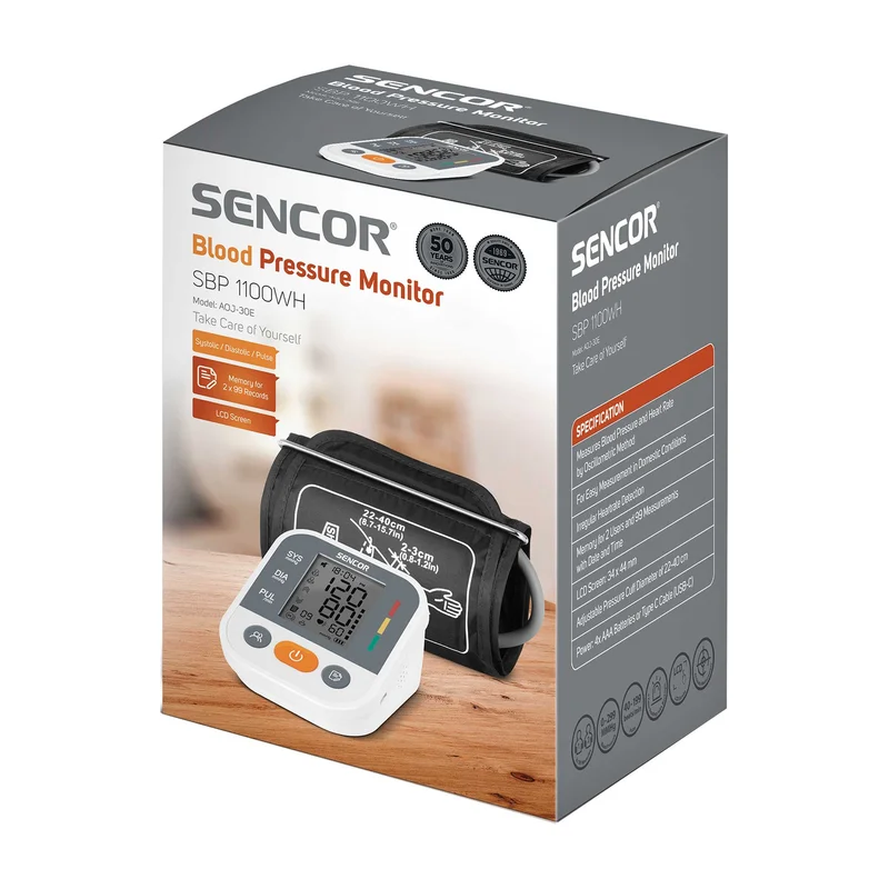 Апарат за измерване на кръвно налягане Sencor SBP 1100WH