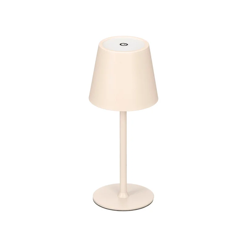 Настолна лампа Giftdecor, LED, метална, USB, бежова