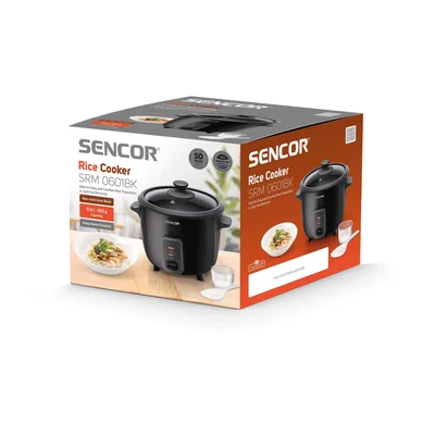 Уред за варене на ориз Sencor SRM 0601BK, 0.6 L, 300 W