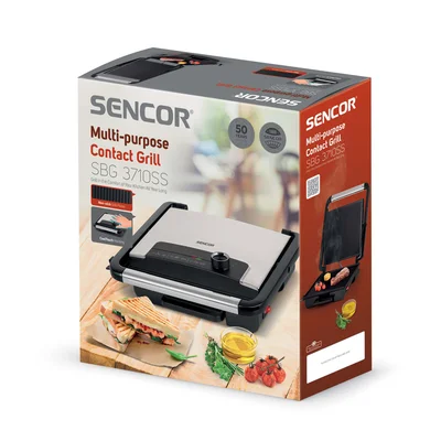 Грил преса Sencor SBG 3710SS, 2000 W