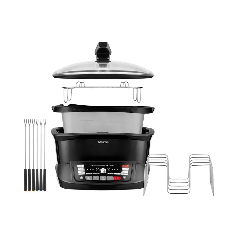 Фритюрник Sencor SFR 9300BK, мултифункционален, 4.8 L, 1800 W