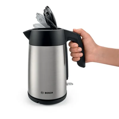 Електрическа кана за вода Bosch TWK7L460, 1.7 L, 2400 W, сребриста