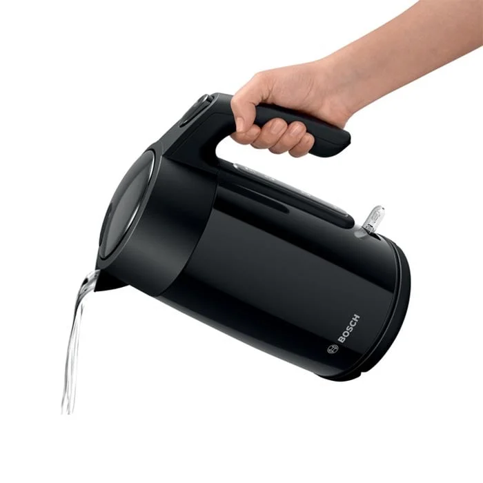Електрическа кана за вода Bosch TWK7L463, 1.7 L, 2400 W, черна