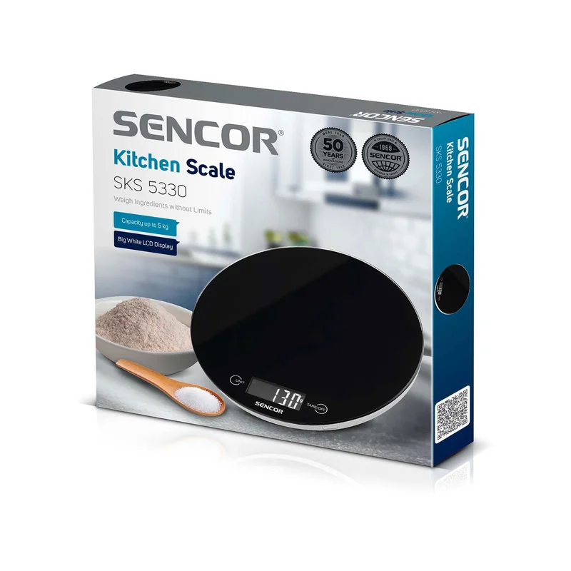Кухненска везна Sencor SKS 5330, до 5 kg, черна
