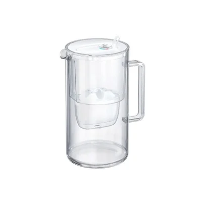 Филтрираща кана Aquaphor Glass, стъклена, 2.5 L, бяла