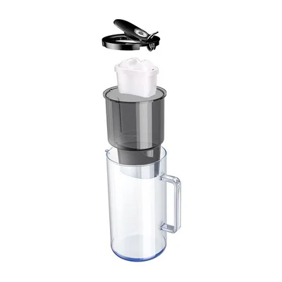 Филтрираща кана Aquaphor Glass, стъклена, 2.5 L, черна