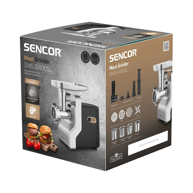 Месомелачка Sencor SMG 6400SL, 2100 W, 2.2 кг/мин