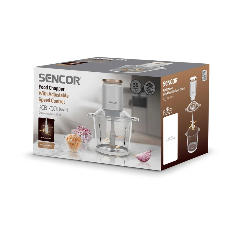 Чопър Sencor SCB 7000WH, стъклена купа 3 l, 800 W