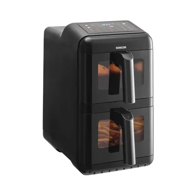 Уред за здравословно готвене Sencor Air Fryer SFR 1250BK, 2 х 5.8 L, 3000 W, черен