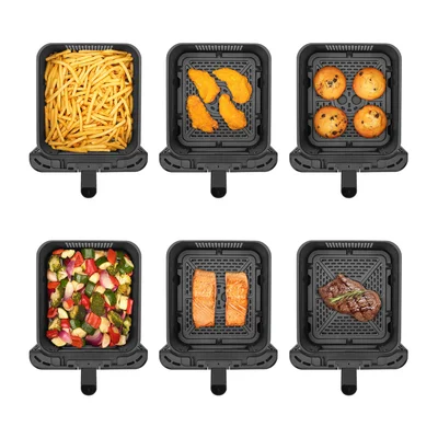 Уред за здравословно готвене Sencor Air Fryer SFR 1250BK, 2 х 5.8 L, 3000 W, черен