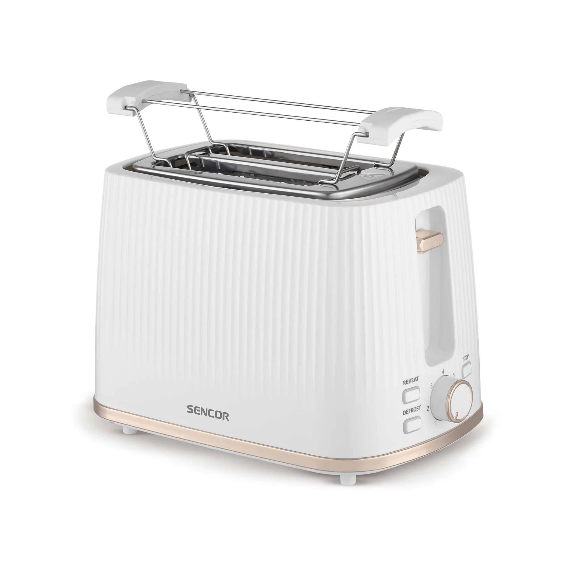 Тостер Sencor STS 7510WH, с 2 отвора, 7 степени, 930 W, бял