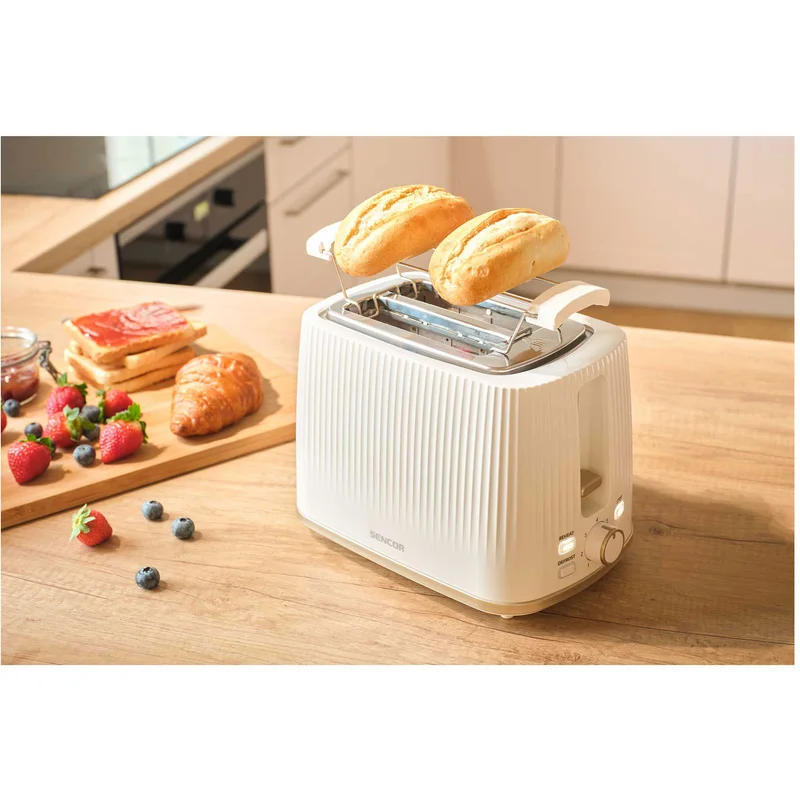 Тостер Sencor STS 7510WH, с 2 отвора, 7 степени, 930 W, бял