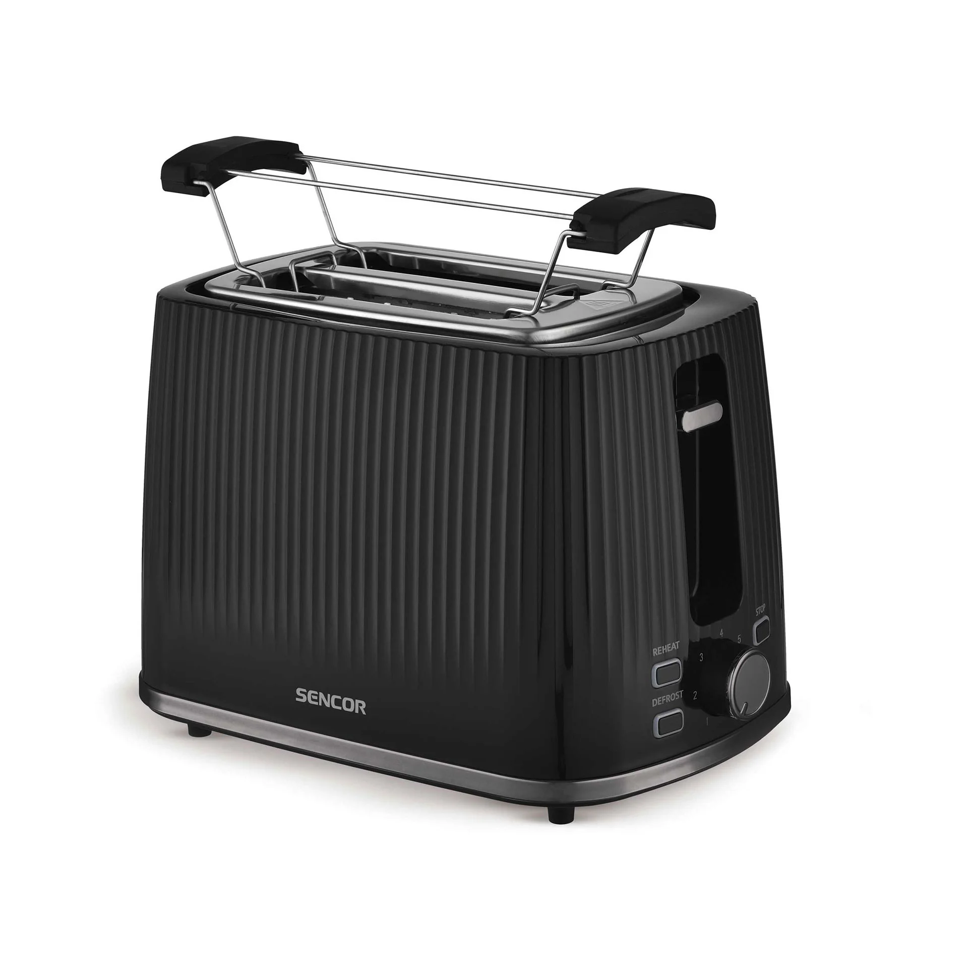 Тостер Sencor STS 7511BK, с 2 отвора, 7 степени, 930 W, черен