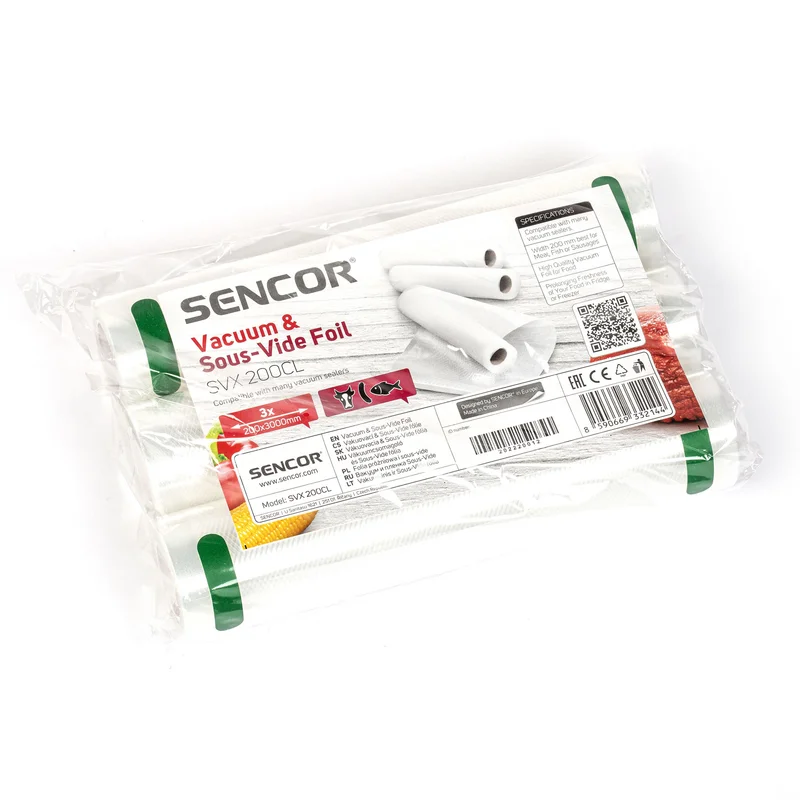 Фолио за вакуумиране Sencor SVX 200CL, комплект от 3 ролки, 20 х 300 cm