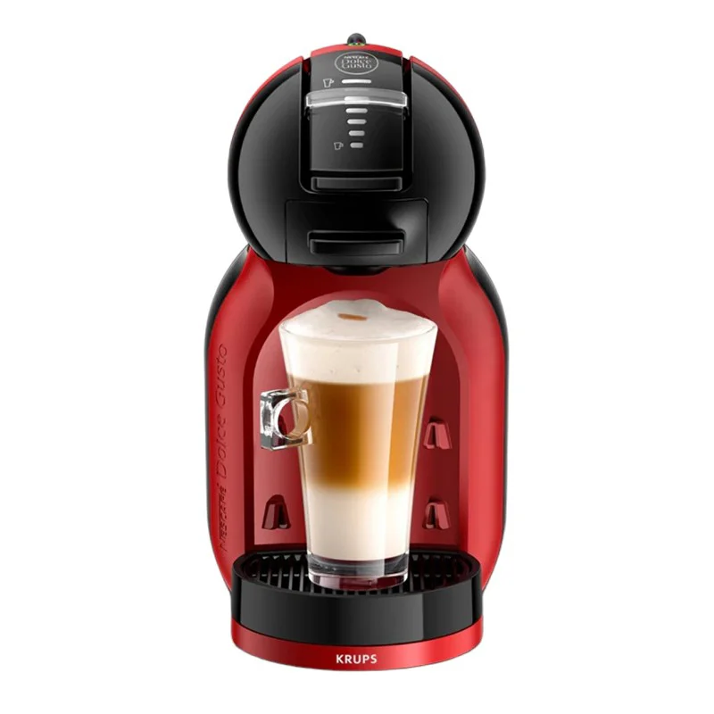 Кафе машина Krups Mini Me KP123H10, автоматична, за капсули Nescafe Dolce Gusto, 1500 W, червено-черна