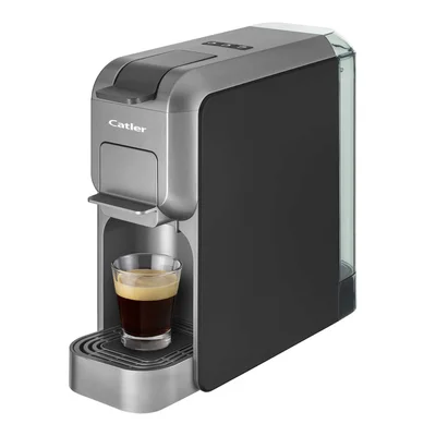 Кафе машина Catler ES700, за капсули Dolce Gusto, Nespresso, Caffissimo, 1350 W, налягане на помпата 15 бара, черно-сребриста
