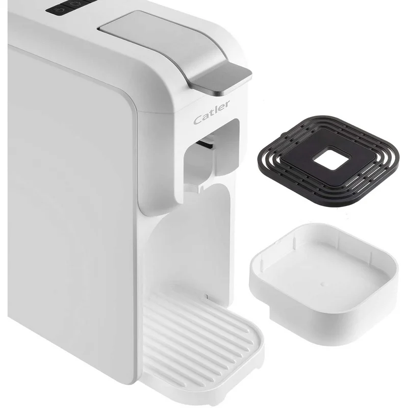Кафе машина Catler ES702, за капсули Dolce Gusto, Nespresso, Caffissimo, 1350 W, налягане на помпата 15 бара, бяла