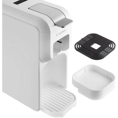 Кафе машина Catler ES702, за капсули Dolce Gusto, Nespresso, Caffissimo, 1350 W, налягане на помпата 15 бара, бяла