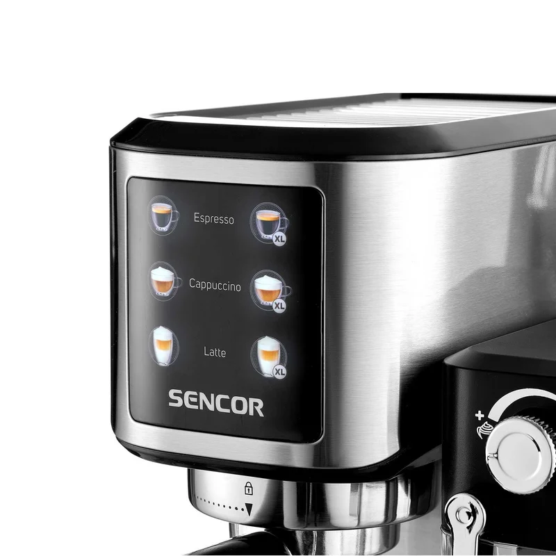 Кафе машина Sencor SES 4910SS, 20 бара, 1350 W, с контейнер за мляко