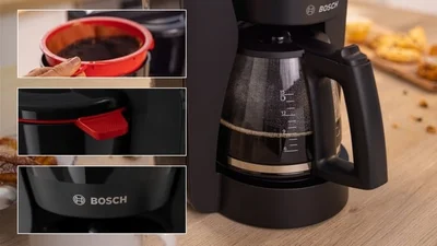 Кафе машина Bosch MyMoment TKA2M113, 1200 W, черна