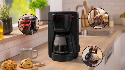 Кафе машина Bosch MyMoment TKA2M113, 1200 W, черна