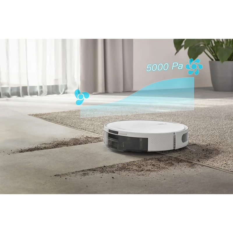 Прахосмукачка робот Sencor SRV 7485WH, със станция, бяла