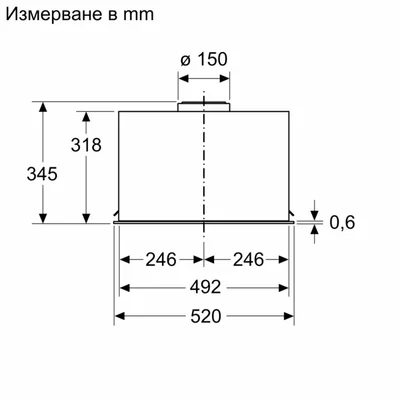 Аспиратор Bosch DLN56AC50, за вграждане, серия 6