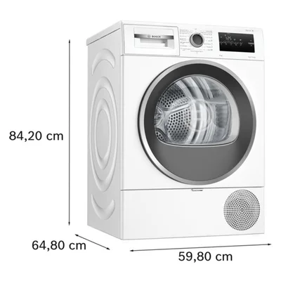Сушилня Bosch WTH8520BBY, серия 4, 8 kg, бяла, клас D