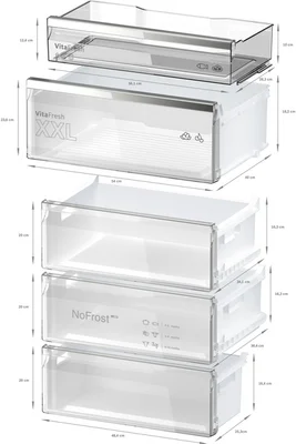 Хладилник Bosch KGN49AICT, с фризер, No frost, 440 L, инокс