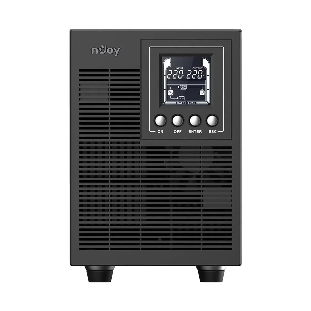 Непрекъсваемо токозахранващо устройство UPS nJoy Echo Pro 2000, On-line, 2000VA, 1600W, 4 часа, LCD