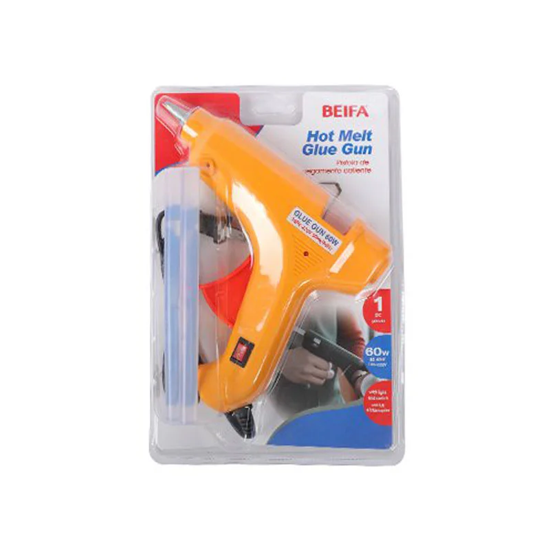 Пистолет за топъл силикон Beifa UK25, 60 W, диаметър 11 mm, с 2 пръчки