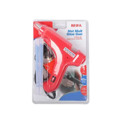 Пистолет за топъл силикон Beifa UK25, 60 W, диаметър 11 mm, с 2 пръчки