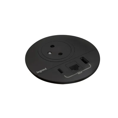 Модул за вграждане Legrand Incara Disq 80, с USB, 15 W, метален