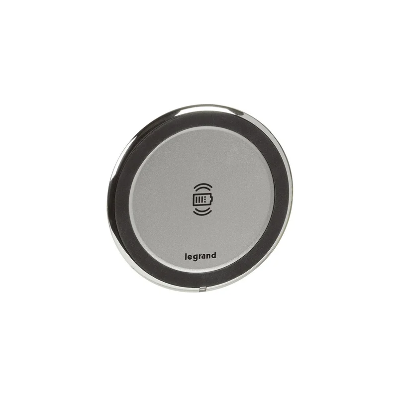 Безжично зарядно Legrand Incara Disq 80, с QI приемник, 15 W