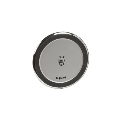 Безжично зарядно Legrand Incara Disq 80, с QI приемник, 15 W