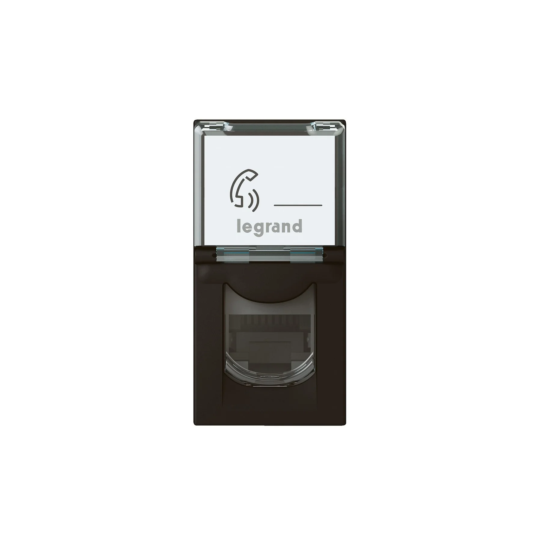 Розетка Legrand Mosaic, RJ45, FTP Cat 6, с 1 модул, черна