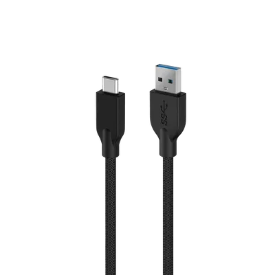 Кабел за бързо зареждане Genius ACC-A2CC, USB Type-A към USB Type-C, 150 cm, черен
