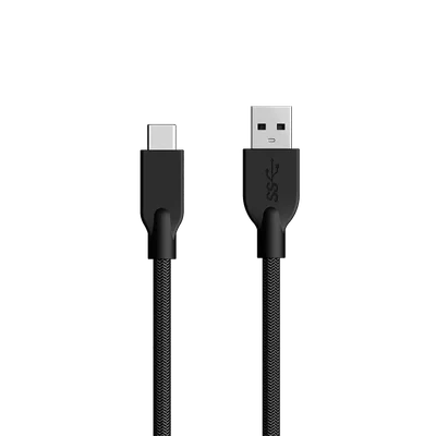 Кабел за бързо зареждане Genius ACC-A2CC, USB Type-A към USB Type-C, 150 cm, черен