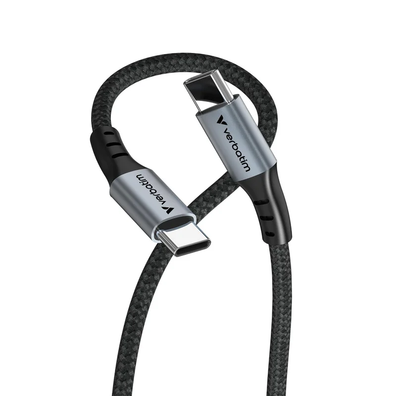 Кабел Verbatim Sync & Charge, USB Type-C към USB Type-C, 100 W, 120 cm