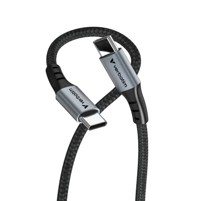 Кабел Verbatim Sync & Charge, USB Type-C към USB Type-C, 100 W, 120 cm