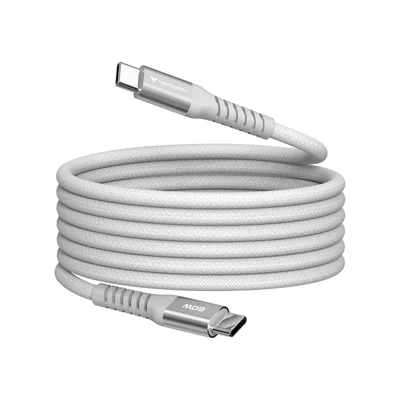 Кабел Verbatim Sync & Charge, магнитен, USB Type-C към USB Type-C, 60 W, 120 cm, сив
