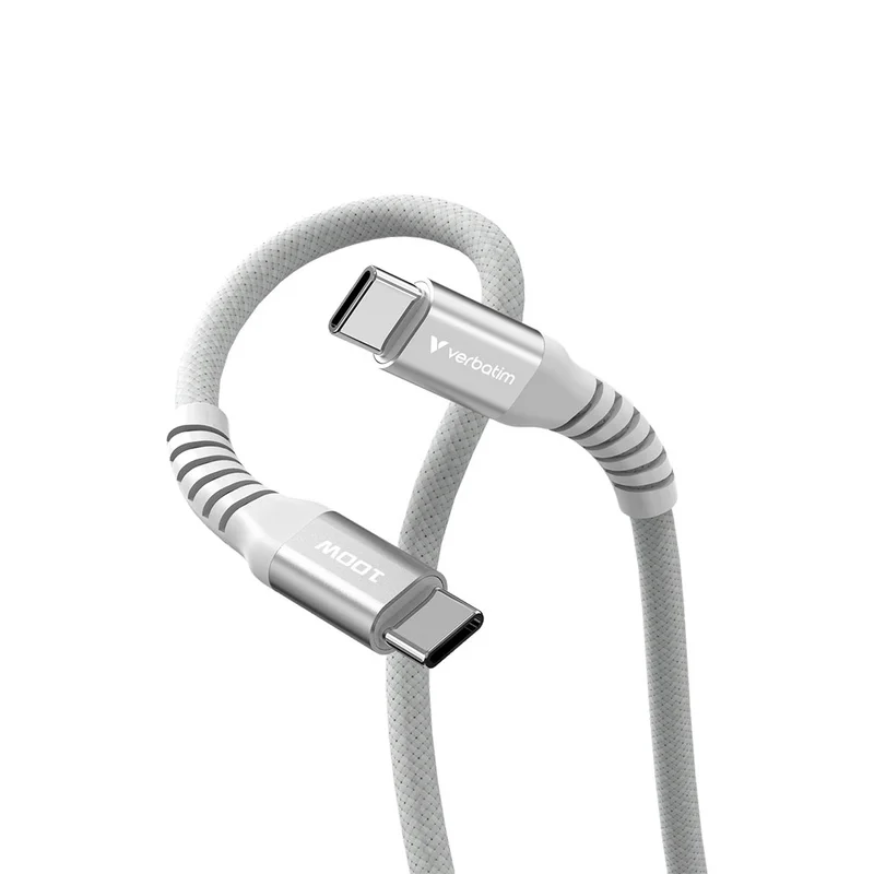 Кабел Verbatim Sync&Charge, магнитен, USB Type-C, 100 W, 120 cm, сив