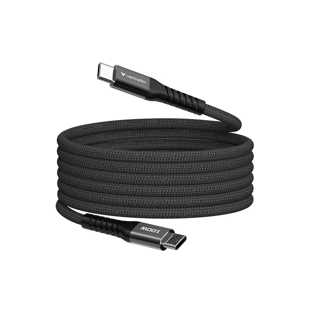 Кабел Verbatim Sync&Charge, магнитен, USB Type-C, 100 W, 120 cm, черен